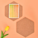 4Pcs Hexagon Cork Board Tiles Self Adhesive Pin Board Decoration Bulletin Bo Hn