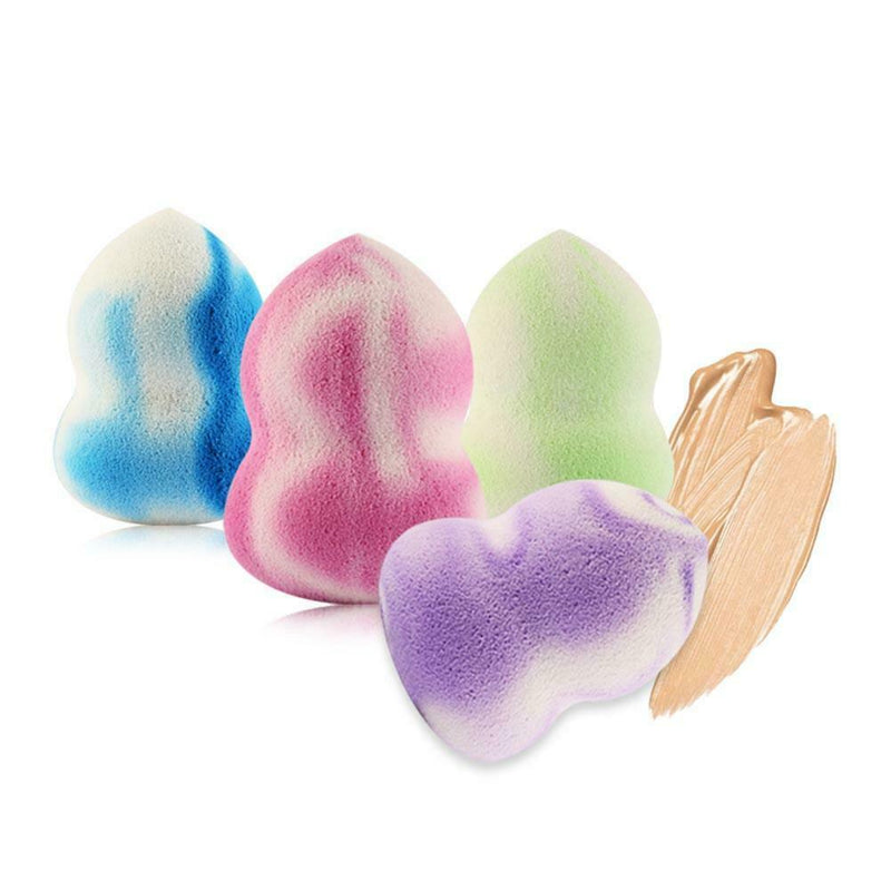 4pcs/Set Colorful Gourd-Shaped Makeup Sponge Powder Puff Beauty Tool A