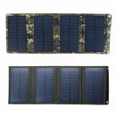 20W USB Solar Panel Folding Power Bank Outdoor Camping Hiking Battery B4F3