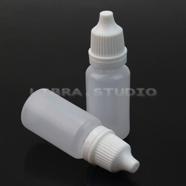 Protable 50Pcs 10ml Empty Squeezable Applicator Dropper Bottles Eye Liquid New