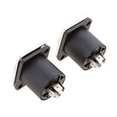 2x  4 Pin Female Jack Compatible Audio Cable Panel Socket Connector