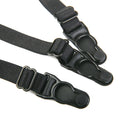Men's Shirt Stays Holders Elastic Garter with Non-slip Locking Clamps Black