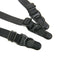 Men's Shirt Stays Holders Elastic Garter with Non-slip Locking Clamps Black
