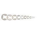 120Pcs 304 Stainless Steel E-Clip Retaining Circlip Assortment Kit 1.5mm to10mm@