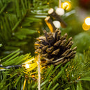 Wood Christmas Tree Star Pine Cone Ball Pendant Hanging Decor Ornament (D) A