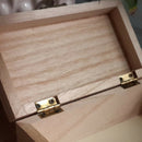 Square Wood Box DIY Jewelry Sundries Storage Holder Unpainted With Lock