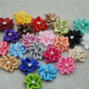 40pcs Satin Ribbon Mixed Color Cute Flower Costume Appliques DIY Sewing UTB