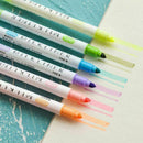 5 Pcs/set Colorful Double Head Highlighters Markers Fluorescent Pen Station G6P3