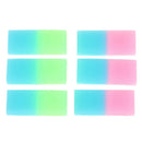 6Pcs Colorful Jelly Rubber Eraser Pencil Erasers for Kids School Stationary FT