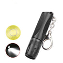 Outdoor Climbing LED Aluminum Alloy Head Rotary Switch Keychain Flashlight