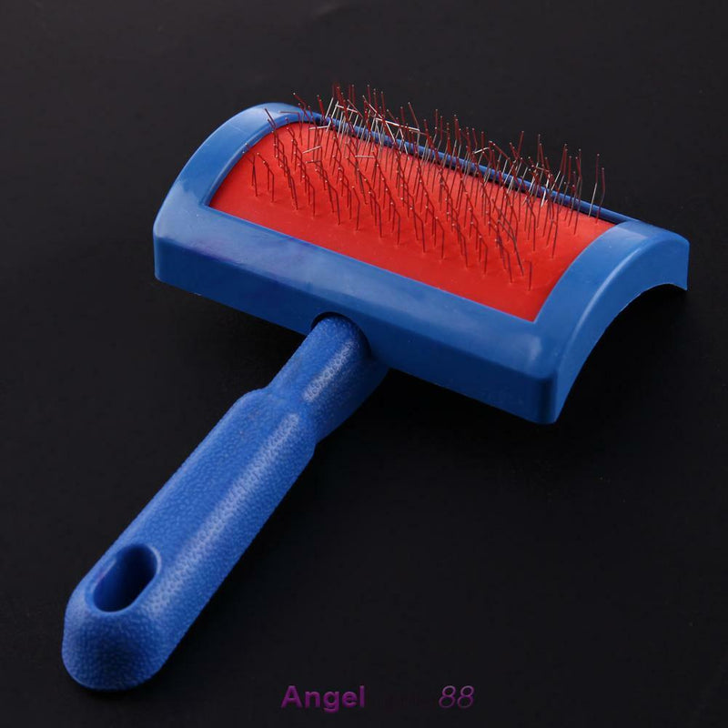 Puppy Cat Dog Grooming Slicker Dog Comb Steel Needle Brush Clean Tool Blue