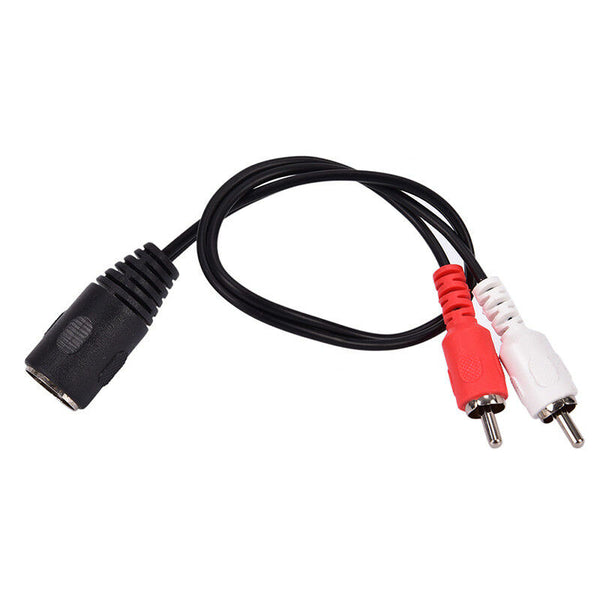 5PIN DIN FEMALE SOCKET to 2x RCA PHONO MALE PLUGS AMP AUDIO ADAPTER CABLE30cm 3C