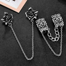 2 Pieces Sweater Shawl Clips Cardigan Dresses Clip Flowers Collar Clip With H9I7