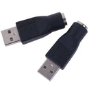 2x PS/2 Male to USB Female Port Adapter Converter for x Keyboard Mouse Mice Pg