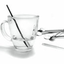 Fine Stainless Steel Reusable Spoon Drink Straw Set Long Spoons / Stirrer F H7W4