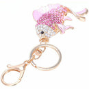 Cute Goldfish Crystal Keychain Animal Keyring Car& Bag Accessory J7U2