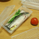 Food Storage Containers, Fridge Organizer Case with Removable Drain Plate T