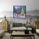5D DIY Full Round Drill Diamond Painting Elk Christmas Tree Rhinestone Art