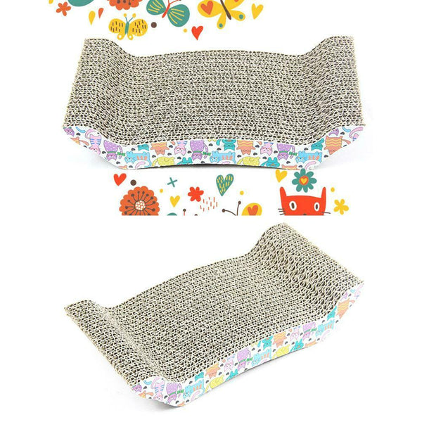 Pet Cat Scratch Board Toys Kitten Corrugated Paper Pad Scratching Posts G A#S