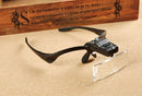 Headband Headset LED Head Light Magnifier Magnifying Glass Loupe 5x Lens NEW