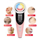 7 Modes LED Photon Ultrasound Ion RF Electroporation Beauty Device (Pink)