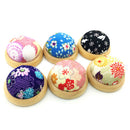 Wood base needle pin cushion pillow needles holder sewing craftstitchneedlewS Hn