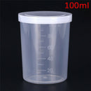 Plastic graduated laboratory bottle test measure 100ml container cups with capME