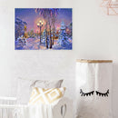 5D DIY Full Round Drill Diamond Painting Snow Street Cross Stitch Kit Decor