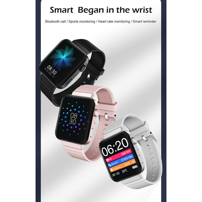 Sport Smart Watch 1.54" Heart Rate Monitor Watch Sleep Monitoring Black