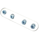 10 Pieces 80 by 16 mm Flat Straight Brace Metal Joining Plate and 40 Pieces V2J3