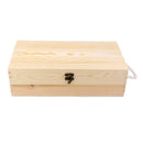 Double Carrier Wooden Box for Wine Bottle Gift Decoration W5O3