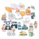 46pcs Colorful Life DIY Diary Album Stickers Paper Labels Gifts Packaging  OZ