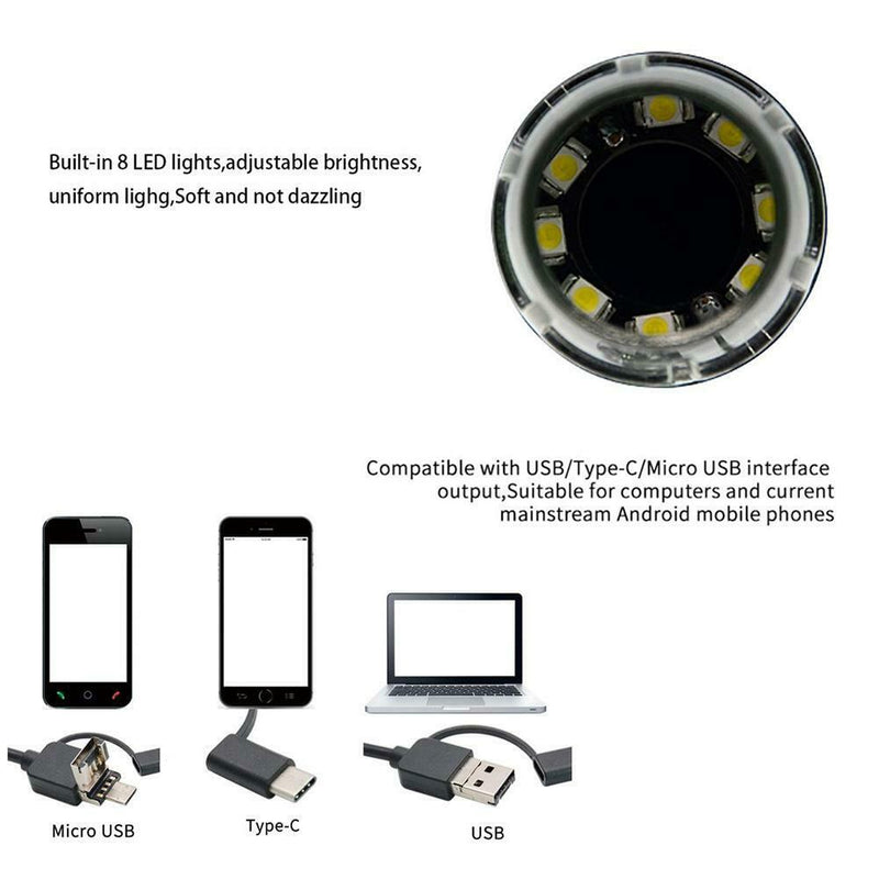 3 in 1 8 LED 1000X Digital 2MP HD 1080P Microscope Magnifier Video Camera  A