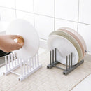 Kitchen Organizer Pot Lid Rack Dish Rrain Rack Spoon Holder Shelf Cutting B R2E4