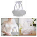 Bridal Crystal Heart Flower Girl Basket + Ring Bearer Pillow Wedding Party VEI