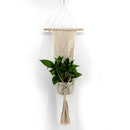 Home Garden Hanging Basket Woven Planter Pot Can Hanger Bag Window Box 109cm