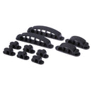 10Pcs Cable Cord Wire Line Organizer Plastic Clips Ties Fixer Holder Black