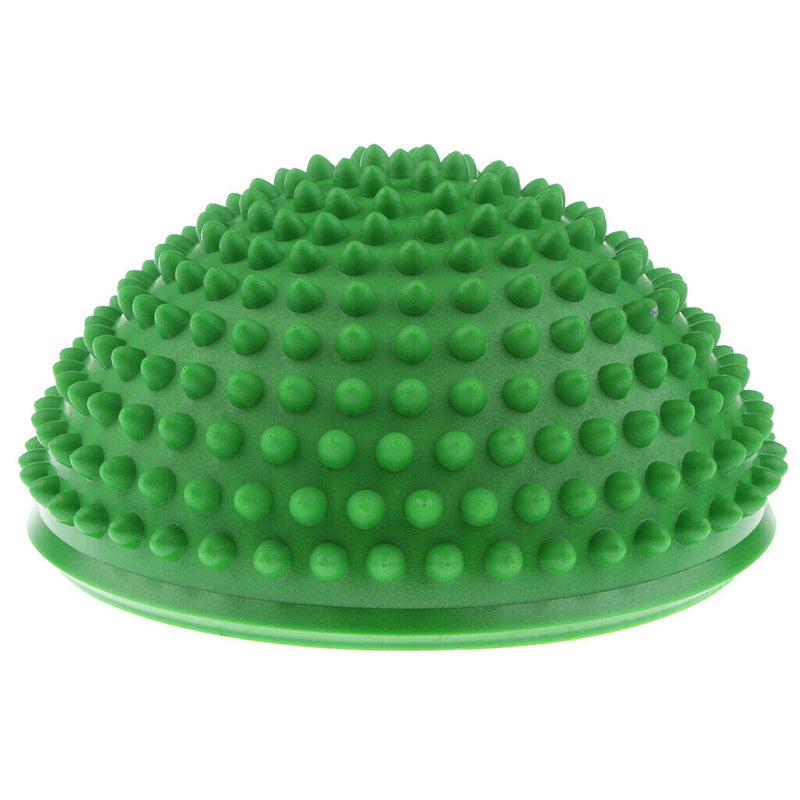 Green Yoga Half Ball Dome Balance Trainer, Anti-Slip Hedgehog Exercise Balance