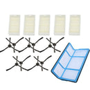 5 Filters+10 Side Brushes For Medion Md 16192 Md 18500 Md 18501 Md 18600 Sp