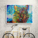 5D DIY Special-shaped Diamond Painting Animal Cross Stitch Kit (DS007 Wolf)