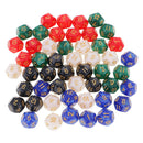 Pack of 50 D12 Dice 16mm Multicolored Die with Dice Bag for Children Kids Xmas