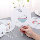 Hand Fan Cute Travel Fan Unicorns cactus cat Shape Cloth Fan Japanese Style Gw