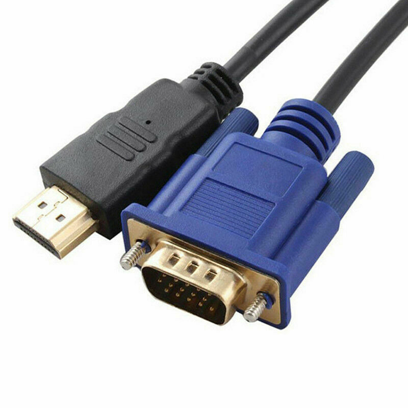 6ft HD 1080P HDMI to 15 Pin VGA Male Adapter Converter Cable HD Gift For PC G5L8