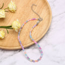 Boho Fashion Women Choker Colorful Beads Chain Women Charm Necklace Jewelry Gift