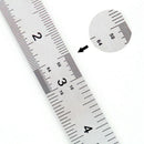 1X 15cm Double Side Stainless Steel Measuring Straight Ruler Tool 6 Inches LJLJ