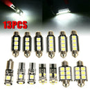 13pcs White Car Interior LED Light Bulbs Kit Fit For MK6 2010-2015