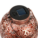 Retro Solar LED Lamp Garden Iron Hanging Lantern Landscape Light (A Copper)