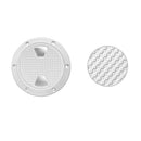 2 Pcs Marine Polar White Access Port Hatch Cover Twist Out Deck Plate 8"+6''