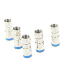 5Pcs F-Type Male Plug Compression Connectors For RG6 Coax Coaxial TV Cable H Ew