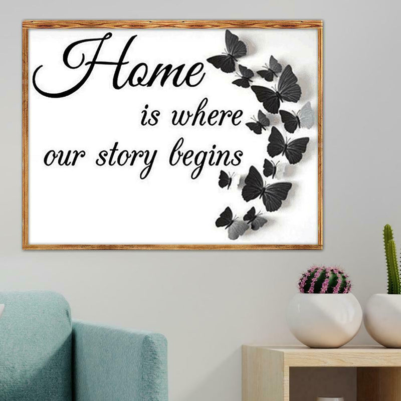 5D DIY Full Drill Diamond Painting Butterfly Cross Stitch Embroidery Crafts